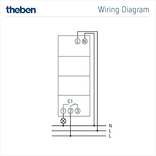 Interrupteur horaire numérique Theben TR610 Top 3 e rail DIN 2 modules