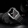 NewWays 49mm 46mm 45mm 44mm 42mm(Serie 3 2 1) Kompatibel mit Apple Watch Armband,Edelstahl Gliederarmband Ersatzarmbänder Geeignet für iWatch Ultra 3 2 1,Series 11/10/9/8/7/6/5/4/3/2/1/SE,Schwarz #2
