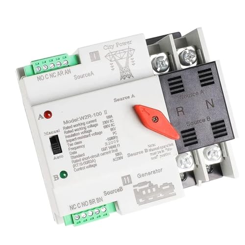 Commutateur de transfert automatique inverseur de source 100A contre les coupures
