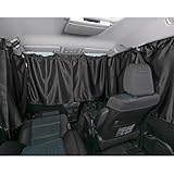 ボンフォーム(BONFORM) 車用カーテン ミニバン用・1台分 取付簡単 収納袋付 車中泊・ 休憩・レジャー・防災 UVカット 7902-06BK