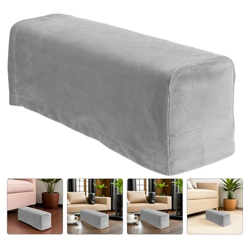 Fundas Protectoras para Reposabrazos De Sofá, lote de 4 en terciopelo gris 8