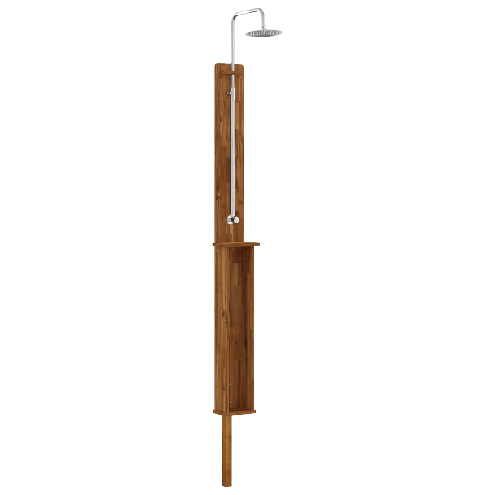 vidaXL Ducha exterior 257 cm Natural
