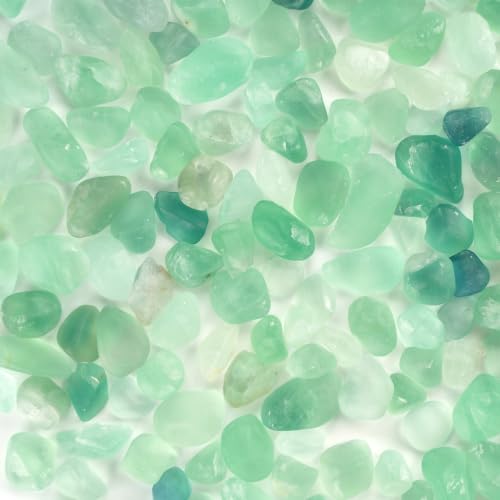 Image of WAYBER 2 Lbs /920g Natural Green Quartz Crystal Stones Irregular Aquarium Pebbles Rock Sands for Turtle Tank /Succulent Plants /Vase Decoration (Fill 2 Cups)