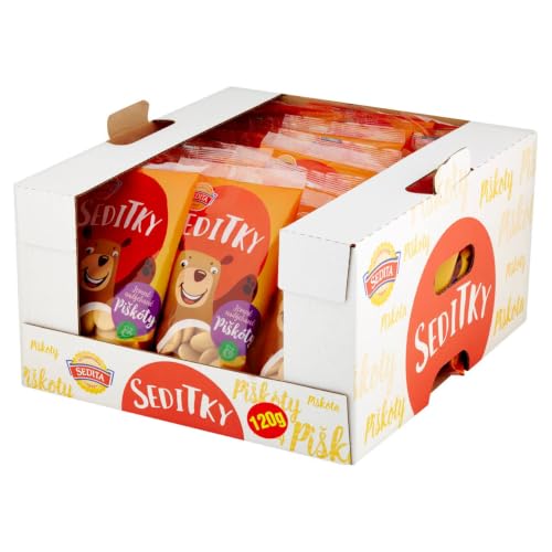 SEDITA Seditky – Okrągłe biszkopty z 33% jaj, 21 × 120 g