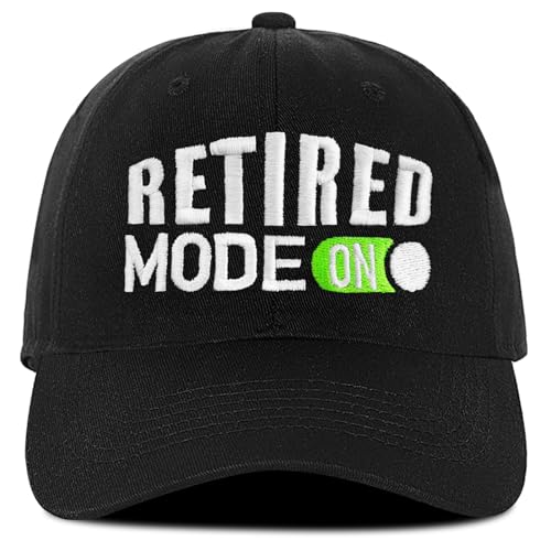 Image of Embroidered Retired Hat, Retirement Gifts, Adjustable Cotton Breathable Colorful Baseball Cap