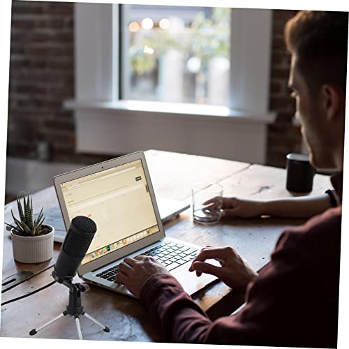 Microphone à condensateur USB clair et net avec support stable pour streaming