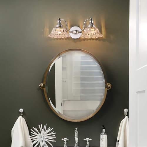 Image of XIEDUN Chrome Vanity Light Chrome Bathroom Lights Vanity Lights for Bathroom Light Fixtures
