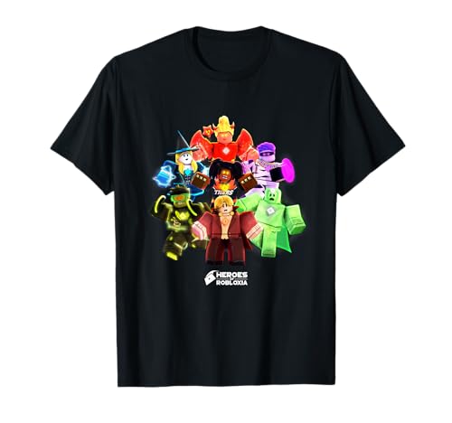Roblox Halloween Heroes Black T-Shirt - Classic Fit Crew Neck Short Sleeve Casual