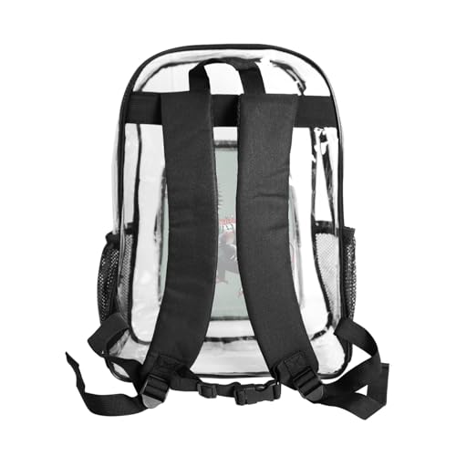 Mochila moderna de utilidad transparente con estampado de dinosaurios 3