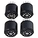 Yibuy 2.7x2.27cm Black Bakelite 9-pin Tube Socket 12AX7 Audio Tube Amplifier Vacuum Tube Base Pack of 4