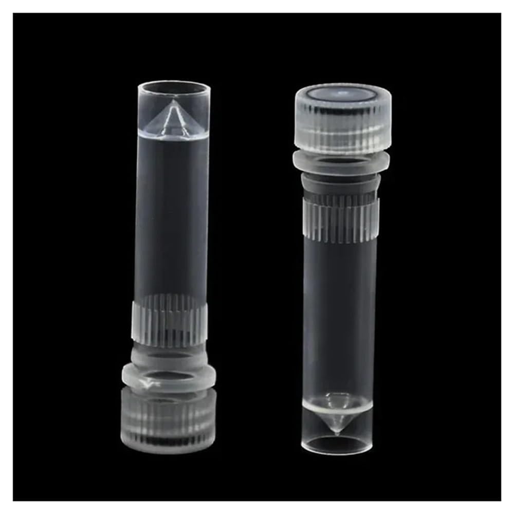 500 pezzi Cryo Tube 1,5 ml Sottotubo con scala e rondelle in silicone Altezza 47,5 mm