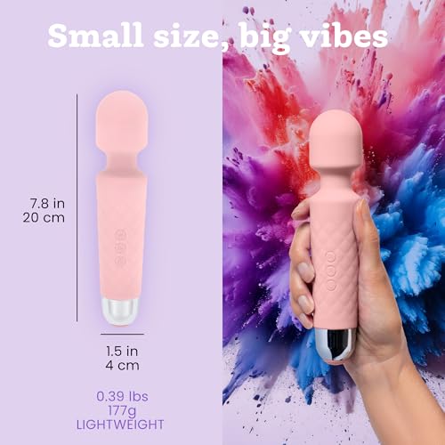 Image of Oliver James Wand Vibrator Sex Toy - 20 Patterns 8 Speeds Long Battery Life | Discreet Adult Toy Vibrating Dildo 6 Hour Battery Life Waterproof USB Rechargeable G Spot Vibrator for Deep Intense Pleasure