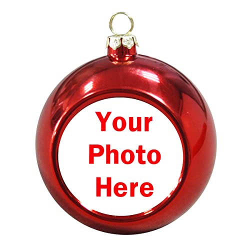 Personalized Photo Christmas Ball Ornament Gift,1-100 Pcs Bulk Custom Picture Text Christmas Tree Festival Pendants Hanging Customized Xmas Decorations
