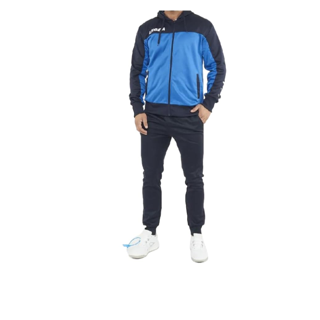 LEGEA Giacca Flex 100% poliestere con zip integrale e tasche con zip da sport