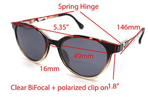 ColorViper Clear Bifocal Reader + Polarized Magnetic Clip on = Polarized Sunglasses2