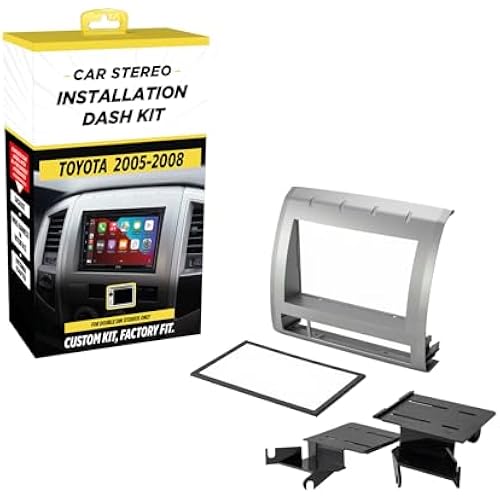 Scosche TA2053B Double DIN Radio Install Dash Kit Compatible with Select 2005-2008 Toyota Tacoma - Aftermarket Car Stereo Installation Kit - See Fit Guide in Images to Verify Vehicle Compatibility