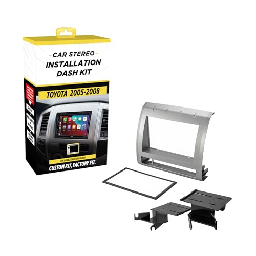 Scosche TA2053B Double DIN Radio Install Dash Kit Compatible with Select 2005-2008 Toyota Tacoma - Aftermarket Car Stereo Installation Kit - See Fit Guide in Images to Verify Vehicle Compatibility by Scosche - Used condition - US$30.15