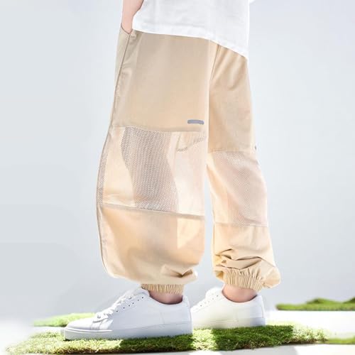 Kids Summer Pants Girls Boys Mesh Pants Lightweight Breathable Pant Casual Outdoor Pant Bgaay Cinch Bottom Trouser4