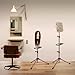ZQIAN BEAUTY Wig Stand Tripod 50 Inch Metal Wig Mannequin Head Tripod Stand For Hairdressing Training Head Adjustable Wig Tripod Stand with Tool Tray (Latte, Mannequin Head Not Included)