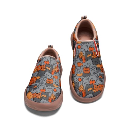 Kids Shoes Boys Girls Slip On Loafers Cartoon Comfort Lightweight Soft Sole Anti-Slip Sneakers Art Painted Walking Travel Shoes