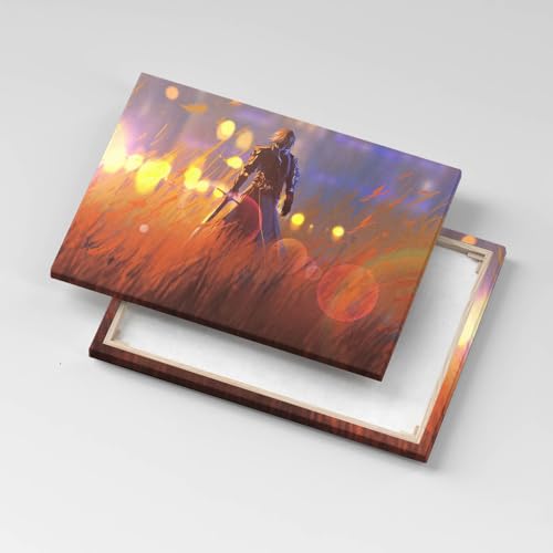 Tableau chevalier avec une épée impression sur toile Wallfluent 60x40cm - 5