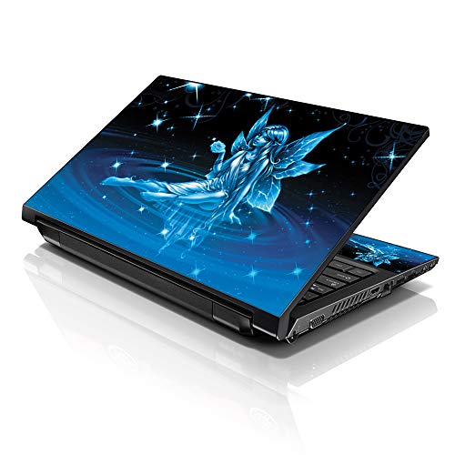 Image of LSS 17 17.3 Inches Laptop Notebook Skin Sticker with 2 Wrist Pads - Reusable Cover Protector Vinyl Sticker Cover Decal Fits 17 inch - 19 inch HP Asus Acer Samsung - Cinderella with Wings