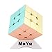 Moyu OJIN MoFang JiaoShi Meilong Serie Würfel Meilong3 3x3x3 Würfel Bright Pink Stickerless Cubing Klassenzimmer Meilong Forsted Surface Puzzle Cube mit einem Würfelstativ