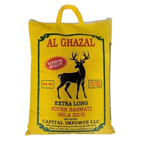 Al Ghazal Extra Long Super Basmati Sela Rice 10 Lbs