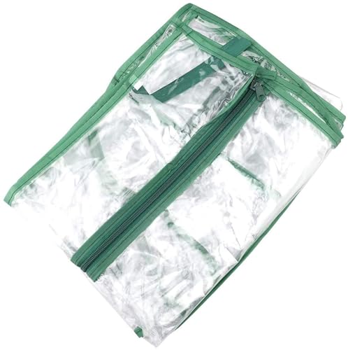 Spare PVC Cover for 4 Tier Greenhouse Transparent Replacement Sheeting with Zippered Door Weatherproof Mini Greenhouse Plastic Cover Only Easy Fit for Garden Plant Shelving Units - 160x69cmx49cm