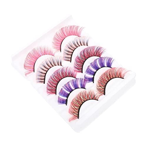 1 Caja pestañas de colores pestañas de lujo puntiagudo latigazos pestañas vívidas dúo pestañas postizas rizador pestañas productos de belleza injerto de pestañas de imitación Beavorty