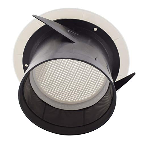 Image of SDTC Tech 4 Inch Round Air Vent ABS Louver Grille Cover with Built-in Screen Mesh Detachable Soffit Air Exhaust Vent for Bathroom Kitchen Bedroom Office