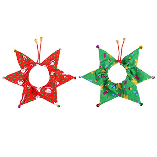 Coleira de Natal para animais de estimação com sinos - colar ajustável (boneco de gengibre verde + P