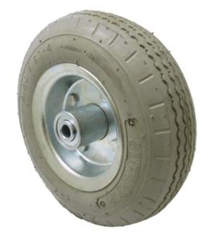 8" Grey Pneumatic Air Filled Wheel, 5/8" Ball Bearing, 3-3/16" Hub