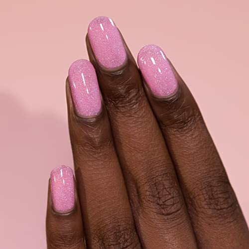 Image of ILNP Holding Hands - Delicate Pink Holographic Jelly Nail Polish