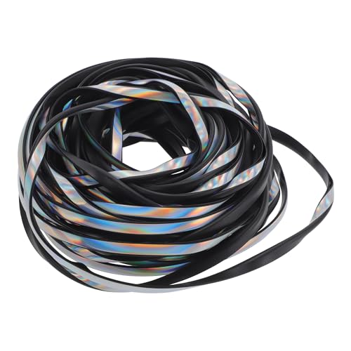 INFINAUTO Universal Car Door Edge Guards, Exterior 49.21ft U-Shaped Door Scratch Protection Guard PVC Chrome Laser Silver Tone, 1 Pc