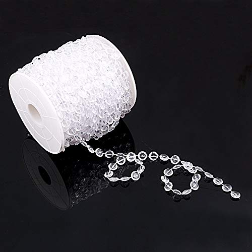 BlastCase 99 ft Clear Crystal Like Beads by the roll Wedding Decorations