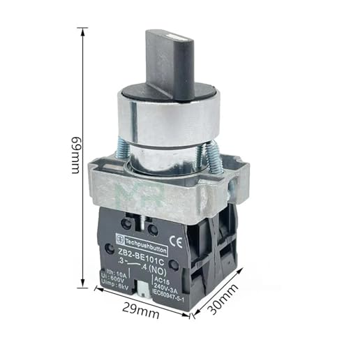 Bouton sélecteur 22mm XB2-BD23 à réinitialisation 3 positions