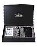 Dorco Prime Starter Set: Double Edge Safety Butterfly Shaver Handle, 30 Double Edge Razor Blades and Travel Case