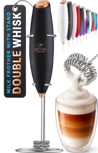 Image of Mini & Mighty Milk Frother Wand - Powerful Handheld Coffee Frother, Battery Operated Drink Mixer - Compact Pocket Size - Detachable Whisk for Latte, Cappuccino, Matcha, Hot Chocolate