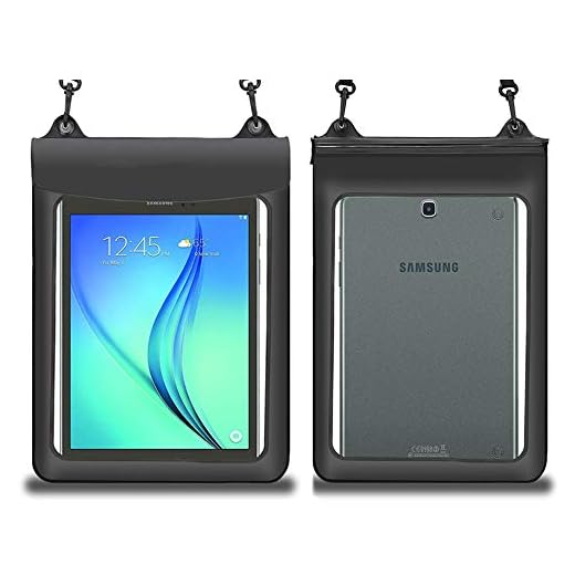 Waterproof Tablet Case Dry Bag Pouch for iPad Air 10.5 / Pro 11 / Samsung Galaxy Tab A 10.1" & 10.5" /S4 / Acer Chromebook Tab 10 / Microsoft Surface Go 10" / Tablet up to 11.5",Black