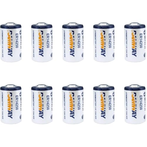 DUDUTANG 10�� ER14250 3.6V �d�r 1200mAh 1/2AA�T�C�Y LS14250 TL5902 �g���̂ă��`�E���d�r �x��V�X�e���p