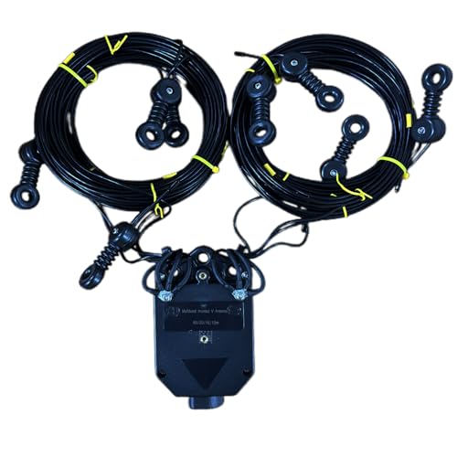 GOOZEEZOO 1:1 Balun Antenna 1000W Dipole Antenna Multi-Band Inverted V-Shaped 10m 15m 20m 40m 4 Band (Rope Length: 30m-98.4ft)