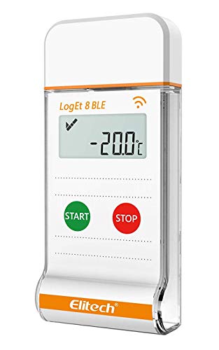 Elitech Digital Temperature Data Logger Reusable Monitor Bluetooth Recorder Pharmacy Refrigerator Thermometer Vaccine Fridge, LogEt 8 BLE