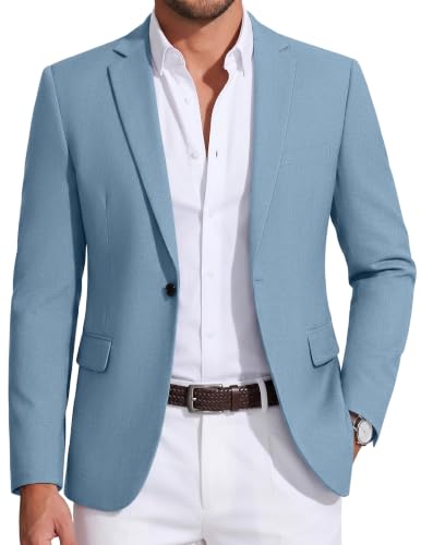 Image of COOFANDY Mens Sport Coat Casual Blazer One Button Business Suit Jacket
