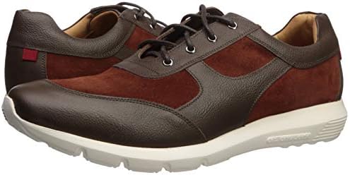 Marc Joseph New York Men's Leather Extra Lightweight Technology Fashion Trainer Sneaker, Burnt Orange Suede/Mini Grainy, 9.5 | Image 6