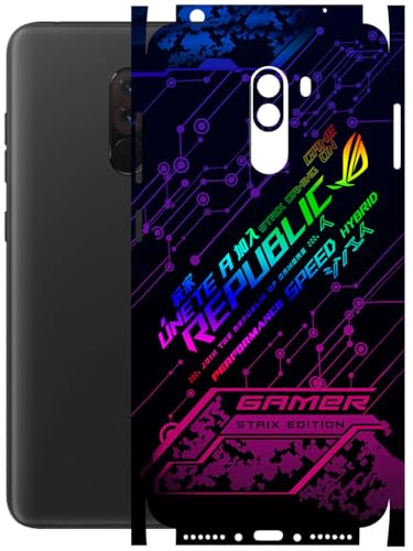 Image of AtOdds - Full Body Back Screen Guard Protector Film - Lamination Wrap Skin Sticker Compatible with Poco F1 | Scratchproof Matte Finish (Gamer)