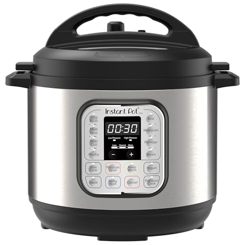 Instant Pot Duo 80 7 in 1 Pentola a Pressione Elettrica/ Vaporiera / Scaldavivande in Acciaio Inossidabile, Adatta a Cucinare Riso, Zuppa, Verdura e Yogurt a Cottura Lenta, 8 L