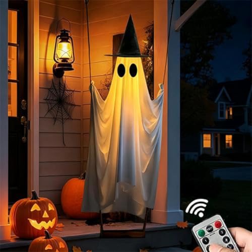 Fantôme Halloween télécommandé de 185 cm avec éclairage intérieur - 2