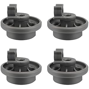 PMIIO 4581DD3003B Dishwasher Dishrack Roller Assembly Replaces 4581DD3003B AP4437752 1372292 4581DD9002B AH3523051 EA3523051 PS3523051(4 PACK)