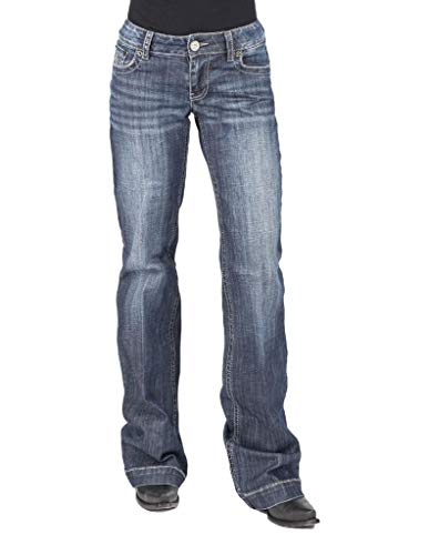 Tin Haul Womens Blue Cotton Blend Curved Piece Ella Jeans